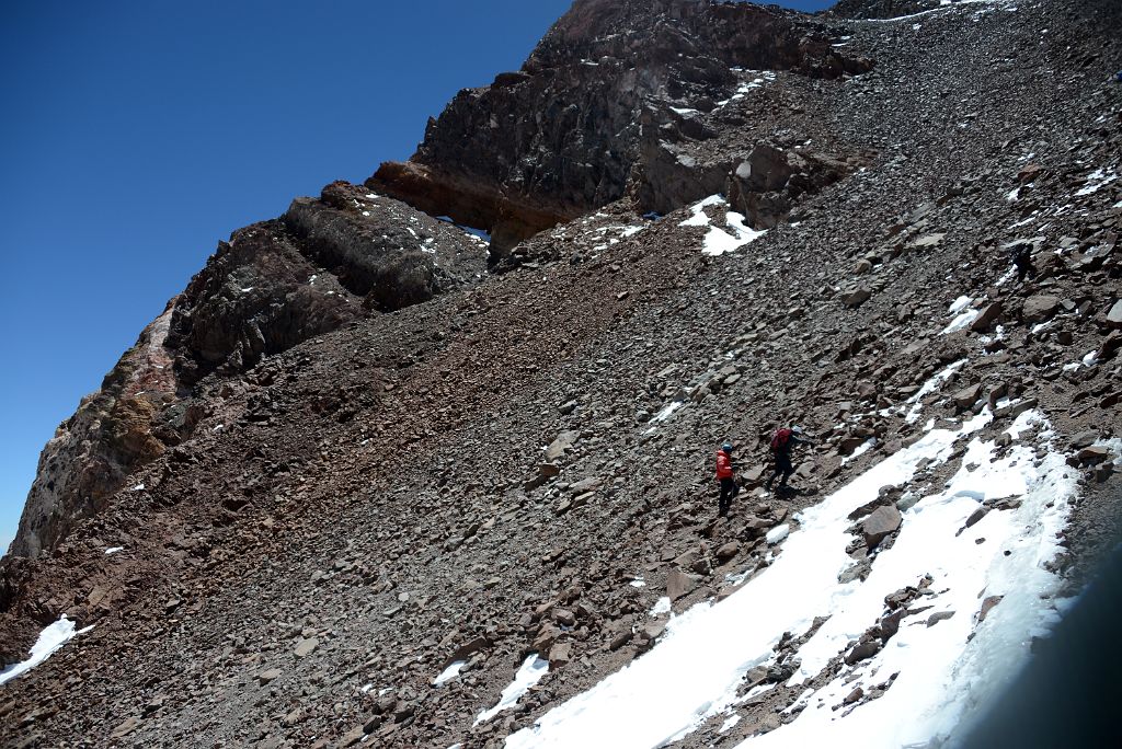 34 Climbing The Steep La Canaleta On The Way To Aconcagua Summit